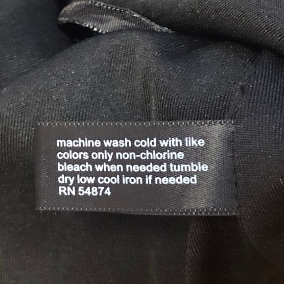 The Limited Forenza Black and Silver Zip Front Strapless Tube Top Size Medium - Picture 7 of 9